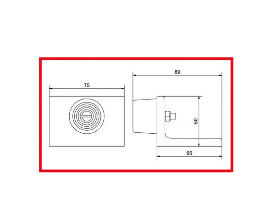 H109 -  Wall mount stop - Dimensions