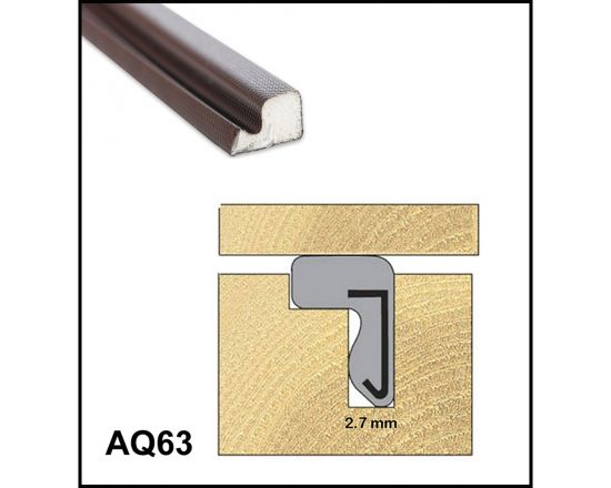 Securefold AQ63 Door seal - Brown