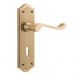 Henley lever on lever lock plate set - Satin Brass