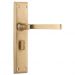 Menton lever on  privacy plate set - Satin Brass