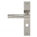 Verge Lever on Privacy Turn Plate Set - BN