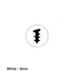WHITE Glazing Wedge 5.0mm - Per Metre