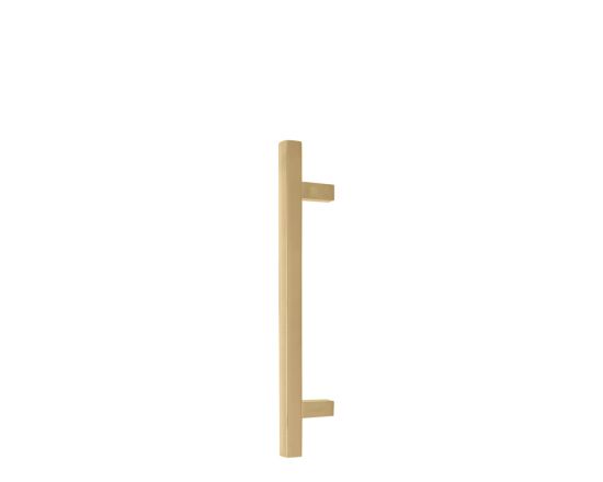 Square 300mm Solid Brass Entrance Handle - PB