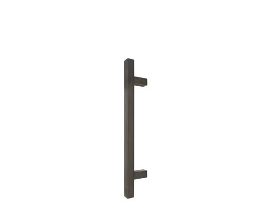 Square 300mm Solid Brass Entrance Handle - NB