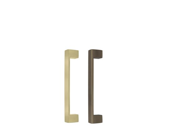Square 235mm Solid Brass Entrance Handles