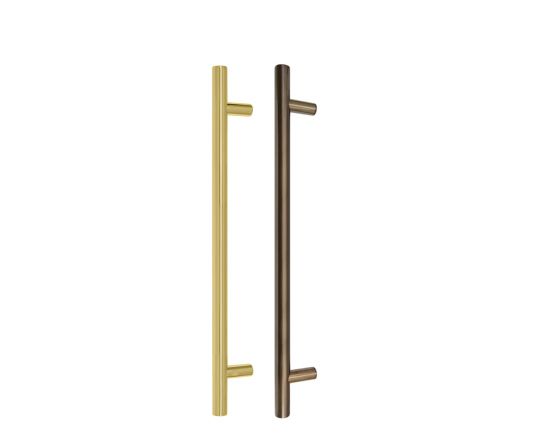 Round 400mm Solid Brass Entrance Handles