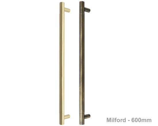 Milford 600mm Solid Brass Entrance Handles
