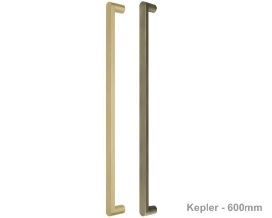 Kepler 600mm Solid Brass Entrance Handles