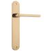 Baltimore lever on blank plate set - Polished Brass