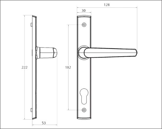 Internal handle - Dimensions