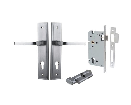 Annecy Lever on Stepped Plate Entrance Set - BC