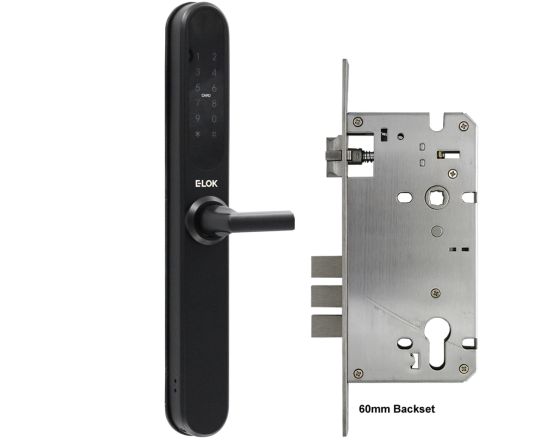 E-LOK 915 Smart Snib Lockset - BLK w/ 60mm Backset
