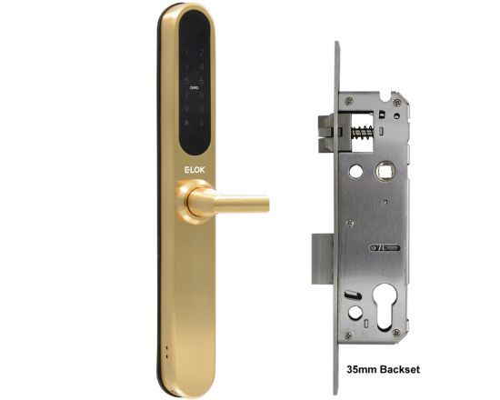 E-LOK 915 Smart Snib Lockset - SB w/ 35mm Backset