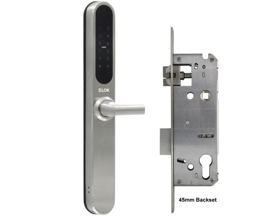 E-LOK 915 Smart Snib Lockset - SS w/ 45mm Backset