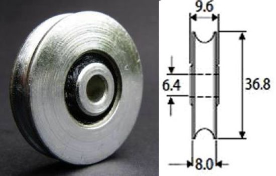 OIK 37mm grooved steel roller