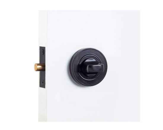 Round auxillary privacy bolt