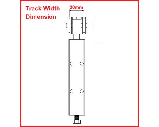 Residential top end panel roller - Track dimension