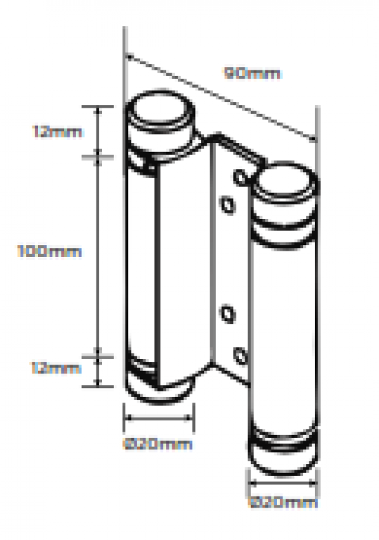 Schlage double acting hinge dimensions