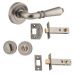 Sarlat lever on rose privacy set - Distressed Nickel