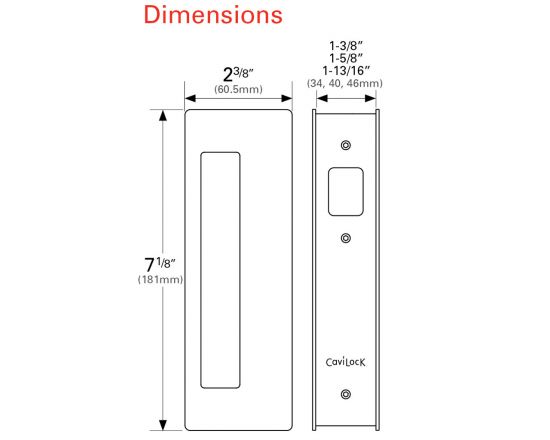 CS for Doors CL400 Series Dimensions