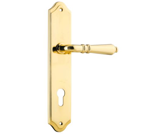 Sarlat lever on plate Euro 85 set - Polished brass