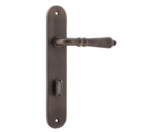 Sarlat lever on plate privacy set -Signature Brass