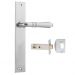 Sarlat lever on plate passage set - Brushed Chrome