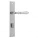 Sarlat lever on plate privacy set - Brushed Chrome