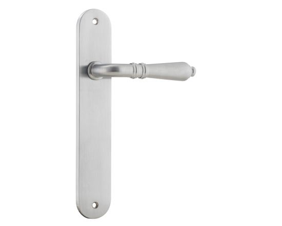 Sarlat lever on blank plate set - Brushed Chrome