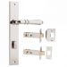 Sarlat lever on plate privacy set - Polished Nickel