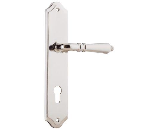 Sarlat lever on plate Euro 85 set - Polished Nickel