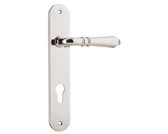Sarlat lever on plate Euro 85 set - Polished Nickel
