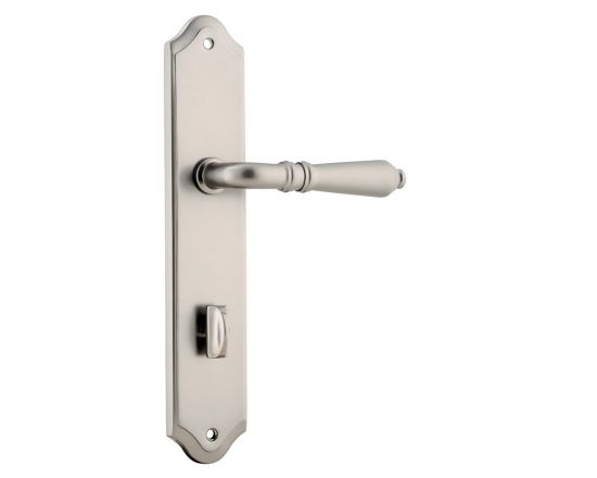 Sarlat lever on plate privacy set - Satin Nickel
