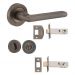 Baltimore lever on rose privacy set - Antique Brass
