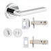Baltimore lever on rose privacy set - Chrome Plate