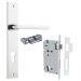 Baltimore lever on plate entrance set - Chrome Plate