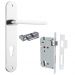 Baltimore lever on plate entrance set - Chrome Plate