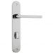 Baltimore lever on plate privacy set - Chrome Plate