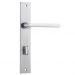 Baltimore lever on plate privacy set - Satin Chrome