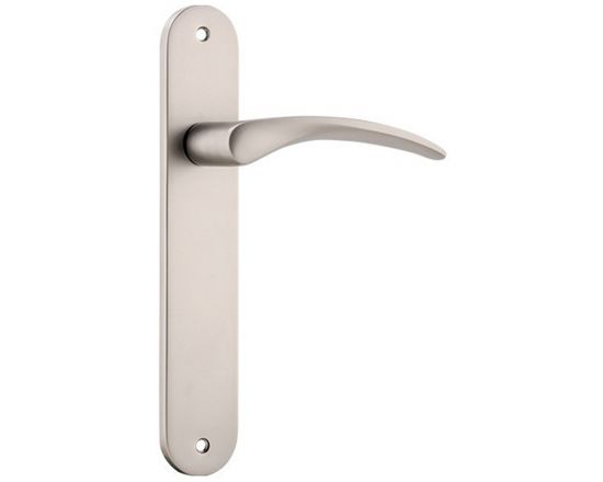 Oxford lever on blank plate set - Satin Nickel