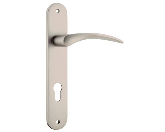 Oxford lever on plate Euro 85 set - Satin Nickel
