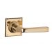 Menton single lever on small plate - Polished Brass
