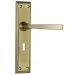 Menton lever on lever lock plate set - Polished Brass