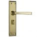 Menton lever on  privacy plate set - Polished Brass