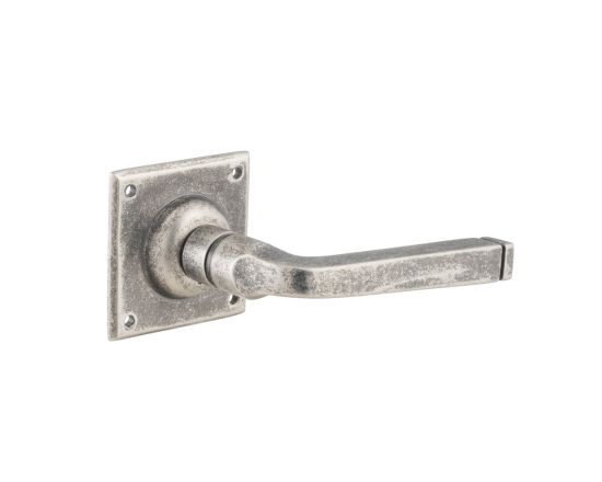Menton single lever on small plate - Rumbled Nickel