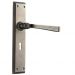 Menton lever on lever lock plate set - Rumbled Nickel