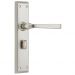 Menton lever on  privacy plate set - Satin Nickel