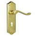 Henley lever on lever lock plate set - Polished Brass