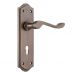 Henley lever on lever lock plate set - Antique Brass
