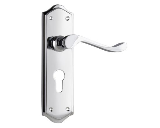 Henley lever on Euro 48 plate set - Chrome Plate